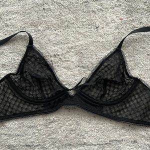 J. Crew black lace bra 32A